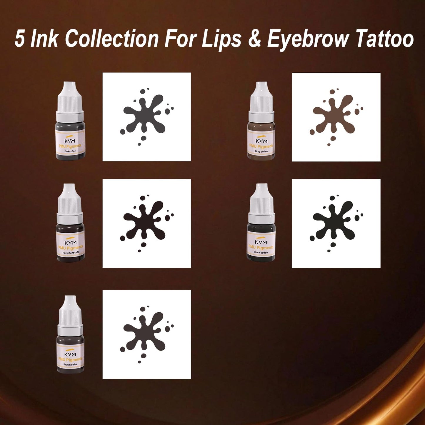 KVM Permanent Makeup Pigments - Long-Lasting Waterproof Color for Brows & Lips | Fade-Resistant Formula