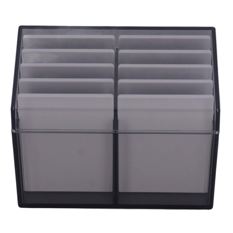 Eyelash Box Eyelash Extension Storage Case Organizers, 10 Layers Acrylic Eyelash Storage Box with Magnetic Bottom, False Eyelashes Glue Pallet Holder Display, Lash Extension Grafting Tool (Tea