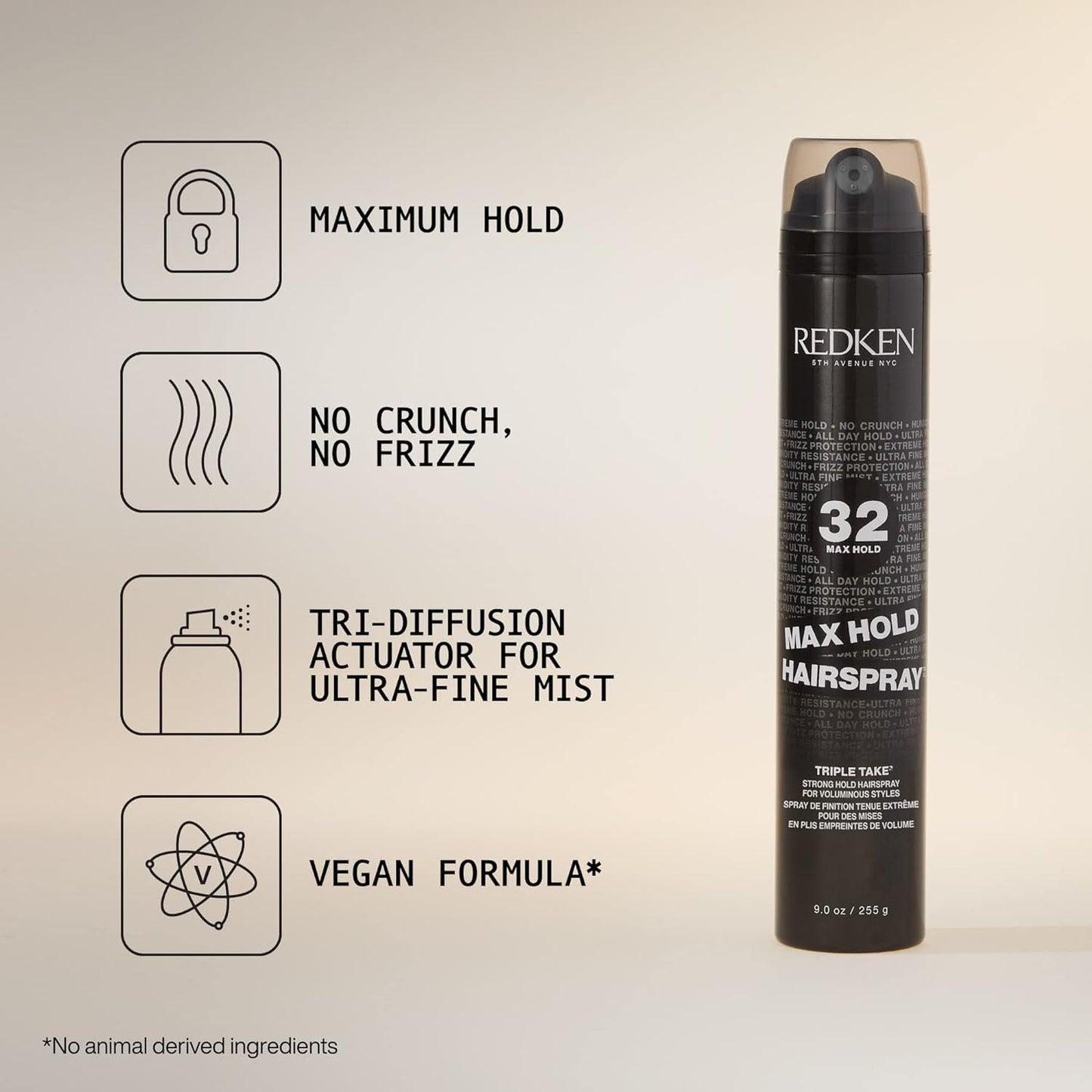 Redken Extreme Hairspray - Max Hold for All Hair Types | Long-Lasting Lift & Humidity Resistance