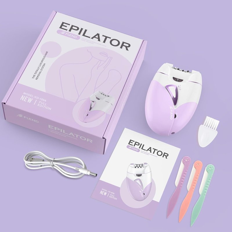 Painless Smooth Glide Epilator - Cordless 2-Speed Hair Removal Device for Women | Facial, Legs, Bikini Area