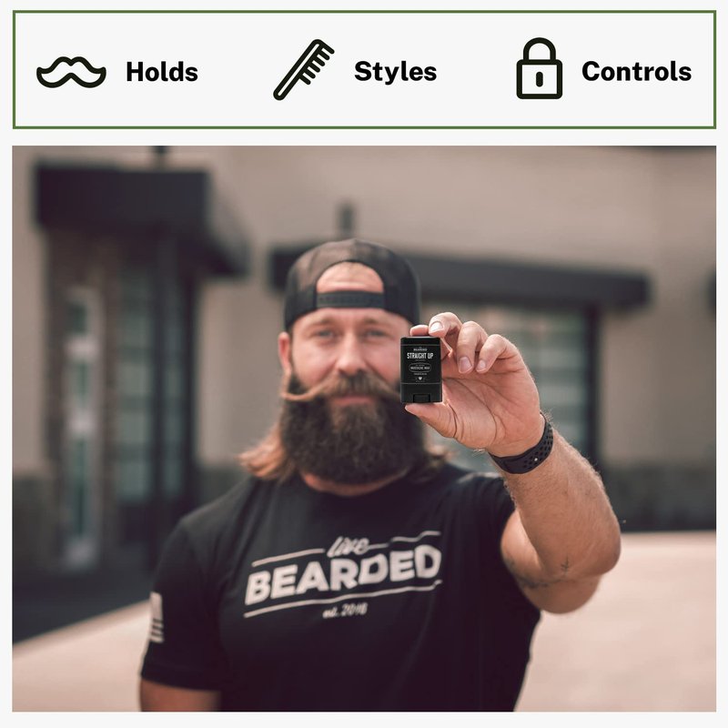Live Bearded Mustache Wax Stick, 0.35 oz - Made in the USA with All-Natural Ingredients - Medium Hold Stache and Beard Styling for Men | Canyon - Juniper, Cypress, Fir Needle