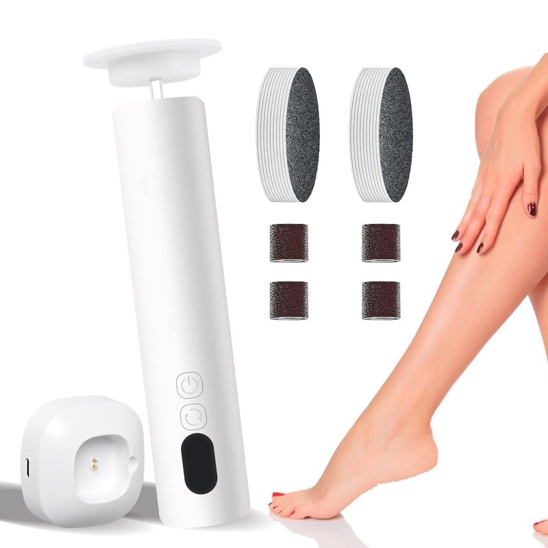 Electric Feet Callus Remover,Electric Foot Files for Men & Women,Pedicure Tool for Feet Dead Skin,Good Gift for Any Occasion,Professional Callus Remover With a Mini,Portable,Lightweight Design (White)