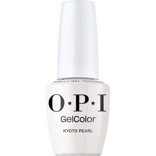 OPI GelColor Kyoto Pearl | Opaque Soft White Pearl Shimmer LED Cure Gel Nail Polish | Salon-Quality Shine, Long-Lasting Wear | Vegan & HEMA Free | 0.5 Fl Oz