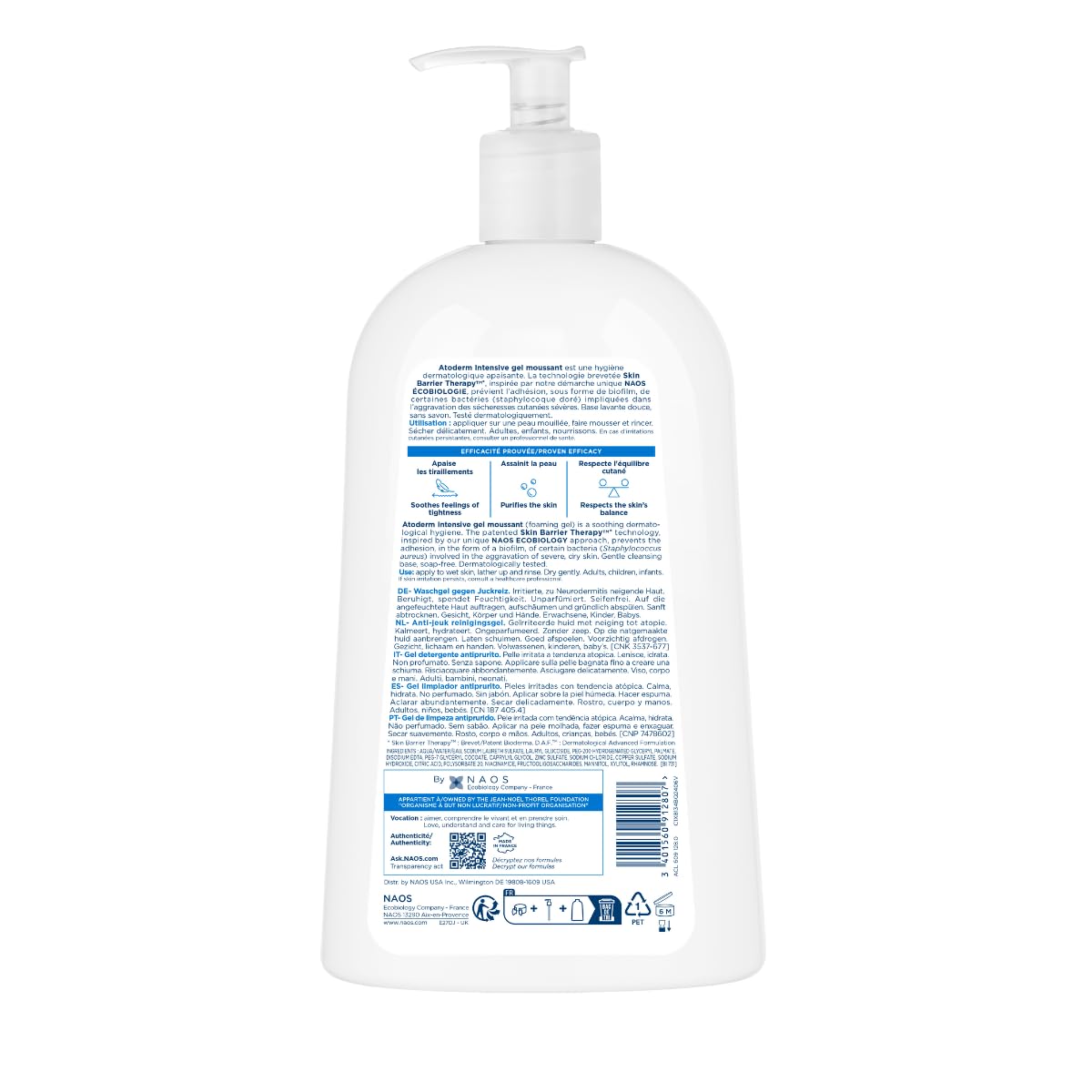 Bioderma Atoderm Intensive Foaming Gel - Ultra Rich Formula for Very Dry & Atopic Skin