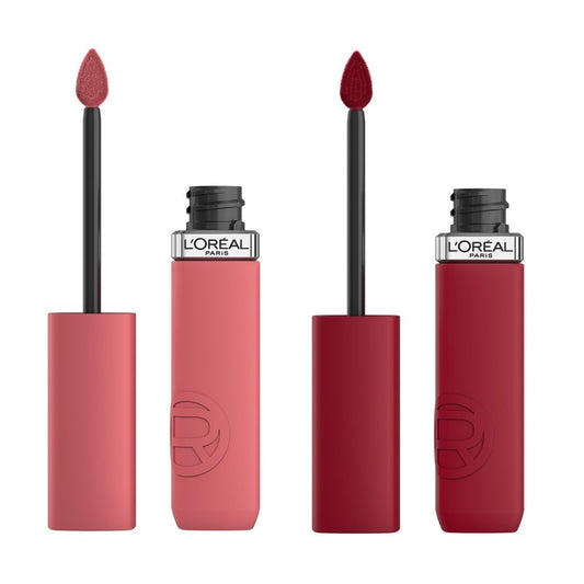 L’Oréal Paris Infallible Matte Resistance Liquid Lipstick Bundle, Le Rouge Paris & Major Crush, Pack of 2