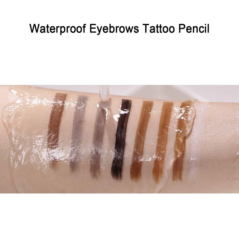 Microblading Eyebrow Pencil Set - Waterproof Pull Cord Peel-Off Brow Pencils for Marking & Filling | 5pcs, Black