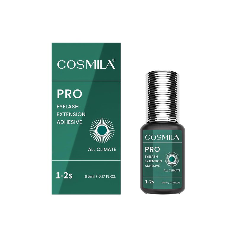 COSMILA Pro Eyelash Extension Glue – HQ Free – 99.8% Japan Monomer, Ultra-Stable – All-Climate, Sensitive-Friendly, Extra Strong – 8 Weeks Retention – for Lash Technicians – 5ml (<0.5s)