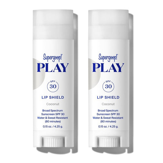 Supergoop! PLAY Lip Shield SPF 30 with Coconut - Pack of 2 - Moisturizing Lip Treatment For Dry Cracked Lips - Broad Spectrum UV Protection