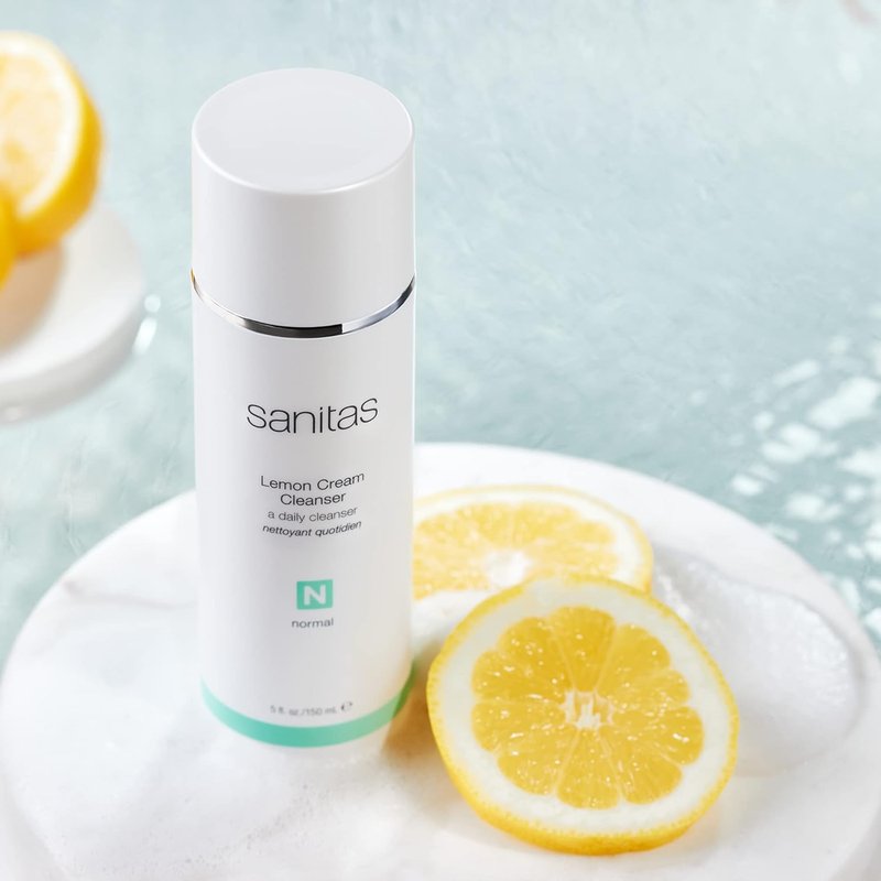 Sanitas Skincare Lemon Cream Cleanser - Enriching Vitamin C & E Formula with Jojoba Oil | 5 Ounces