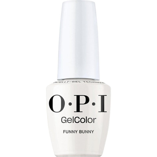 OPI GelColor Funny Bunny | Sheer Soft White Crème LED Cure Gel Nail Polish | Salon-Quality Shine, Long-Lasting Wear | Vegan & HEMA Free | 0.5 Fl Oz