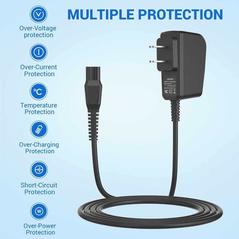 CGGXJP 15V Charger Cord Compatible with Philips Norelco HQ8505 3000 5000 7000 9000 Series, Multigroom MG5750 MG7750 MG7770 MG7790 Electric Shaver Razor Trimmer Adapter Charging Cord