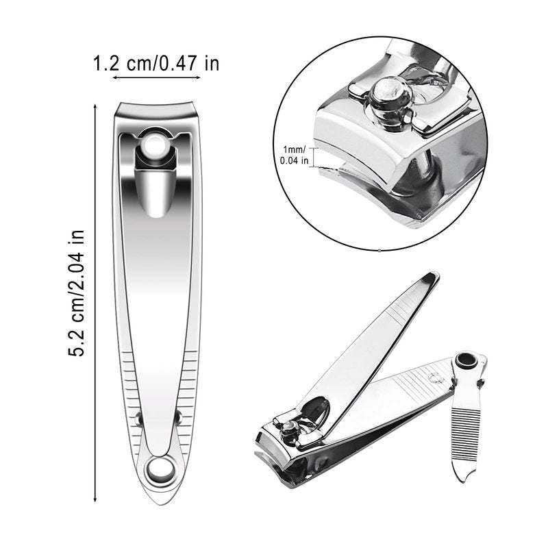 100 Pack Stainless Steel Nail Clippers Bulk, Bulk Nail Clippers with File for Homeless Individually Wrapped, for Homeless,Shelter, Air Bnb, Hotel (100 PCS)