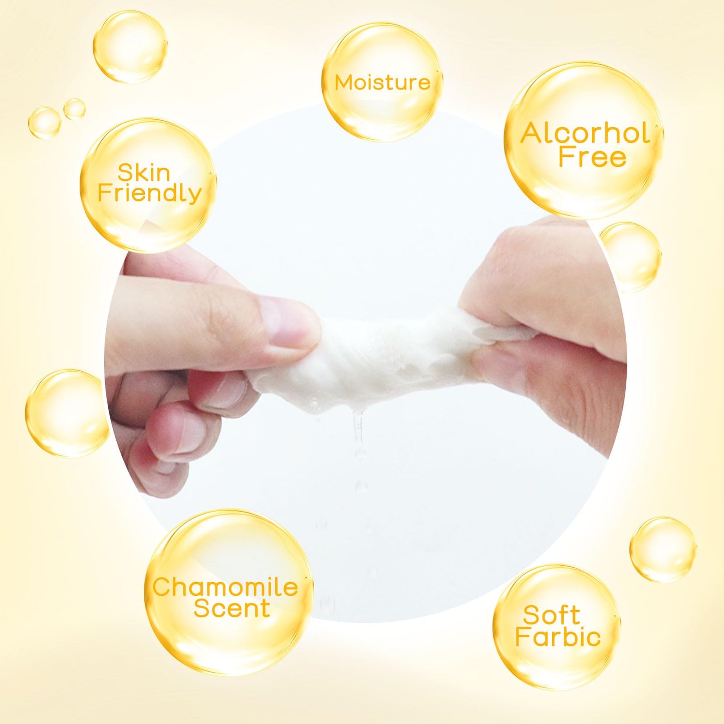 Pack of 200 Makeup Remover Wipes Individually Wrapped,Chamomile Scent,Face Cleansing Wipes Bulk, Travel Towelette Makeup Remover Cloth for Face Cleansing Skin Care Remove Makeup