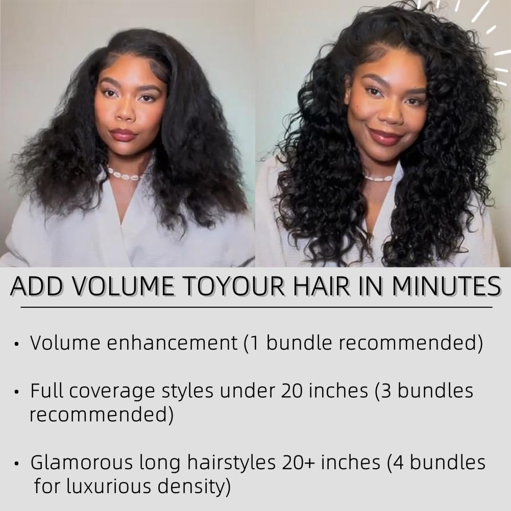 Water Wave Bundle Double Silky Soft Weft Curly Bundles Wet And Wavy Braidable Brazilian Hair For Women As Extensions 24 Inch