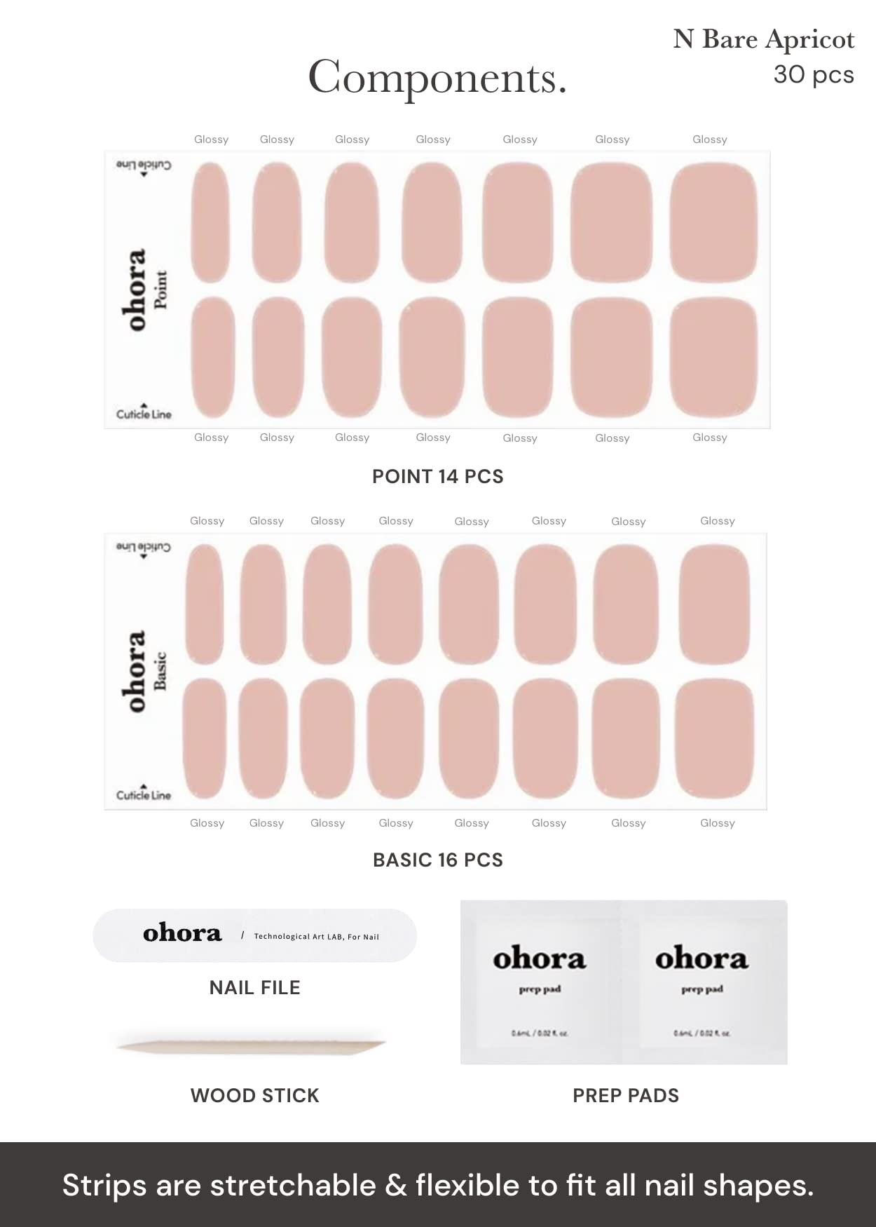 ohora Semi Cured Gel Nail Set of 2 (N Spring 001 & Pro Easy Peel Remover) - Professional Salon-Quality Nail Care