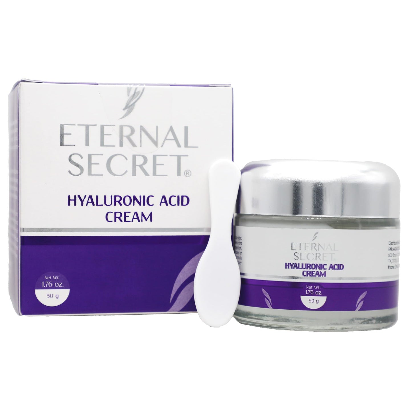Dr. Simi Eternal Secret Hyaluronic Acid Face Cream | Lightweight Daily Moisturizer, Hydrates, Helps to Smooth Fine Lines | Peptides + Marine Extracts for Plump, Radiant, Healthy-Looking Skin | 50 g