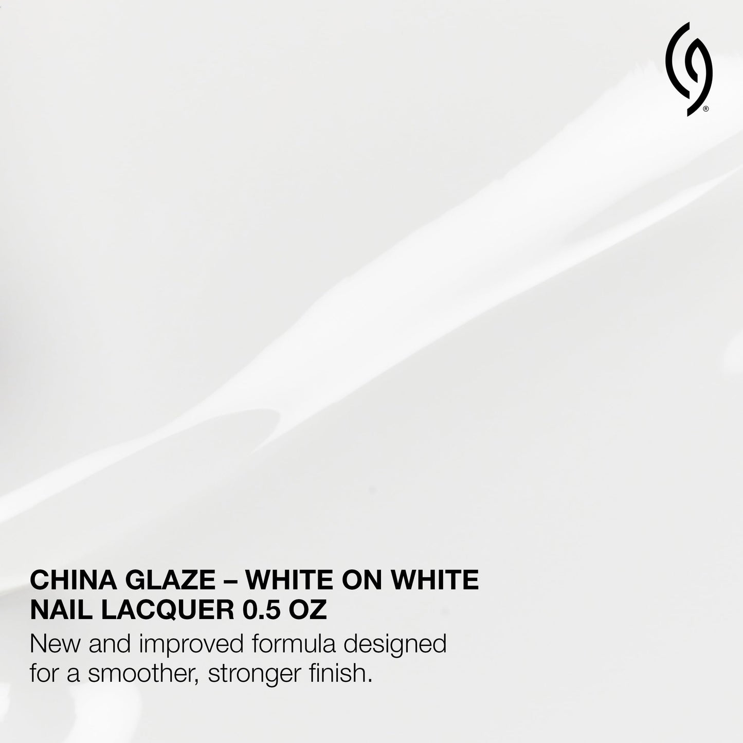 China Glaze CG Nail Lacquer White On White Nail Polish, Quick Dry, Chip Resistant Glossy Finish for Salon & DIY Manicure, 0.5 fl oz