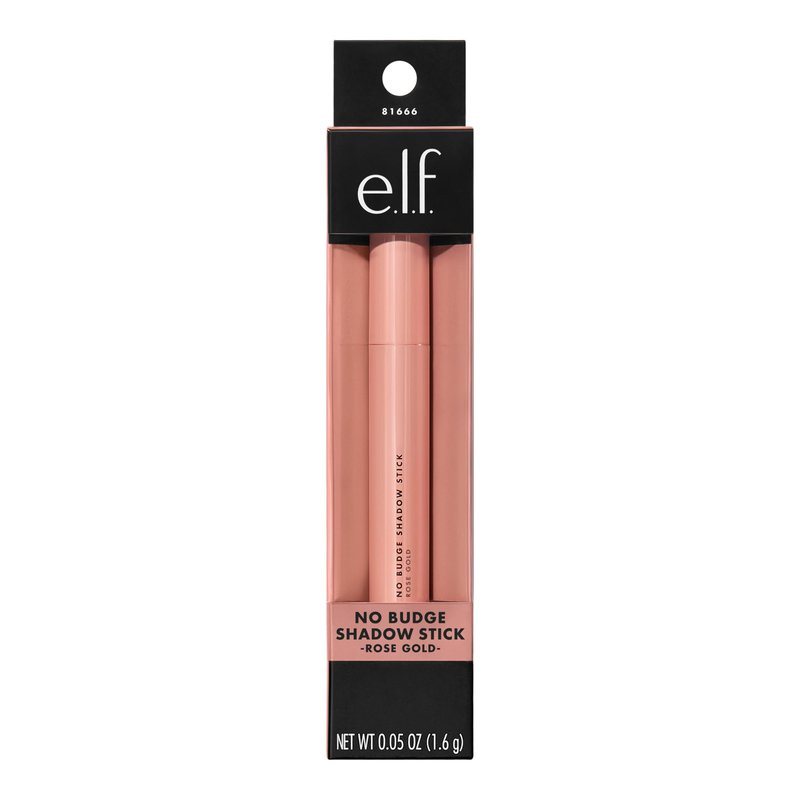 e.l.f. No Budge Shadow Stick, Long-Lasting Cream Eyeshadow Stick For High-Pigment, Metallic Color, Vegan & Cruelty-Free, Rose Gold