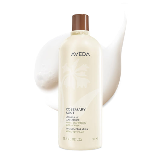 Aveda Rosemary Mint Weightless Conditioner | Lightweight Daily Conditioner | Adds Body & Shine| For Normal to Oily Hair, Fine to Medium Hair | Invigorating Aroma | 97% Naturally Derived*, 33.8 Fl Oz