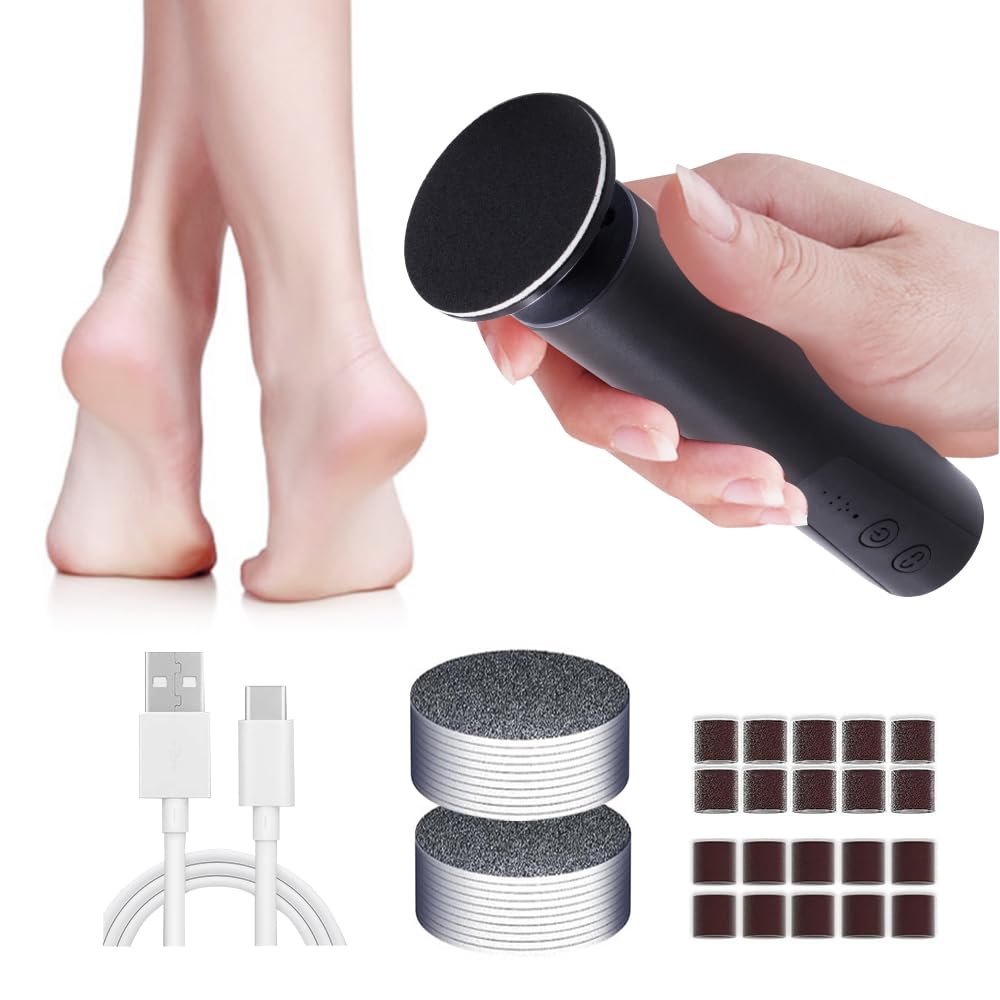 Cordless Electric Callus Remover - 2 in 1 Rechargeable Foot File with Nail Sander | 6 Adjustable Speeds for Smooth Feet
