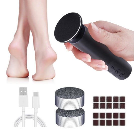 Cordless Electric Callus Remover - 2 in 1 Rechargeable Foot File with Nail Sander | 6 Adjustable Speeds for Smooth Feet
