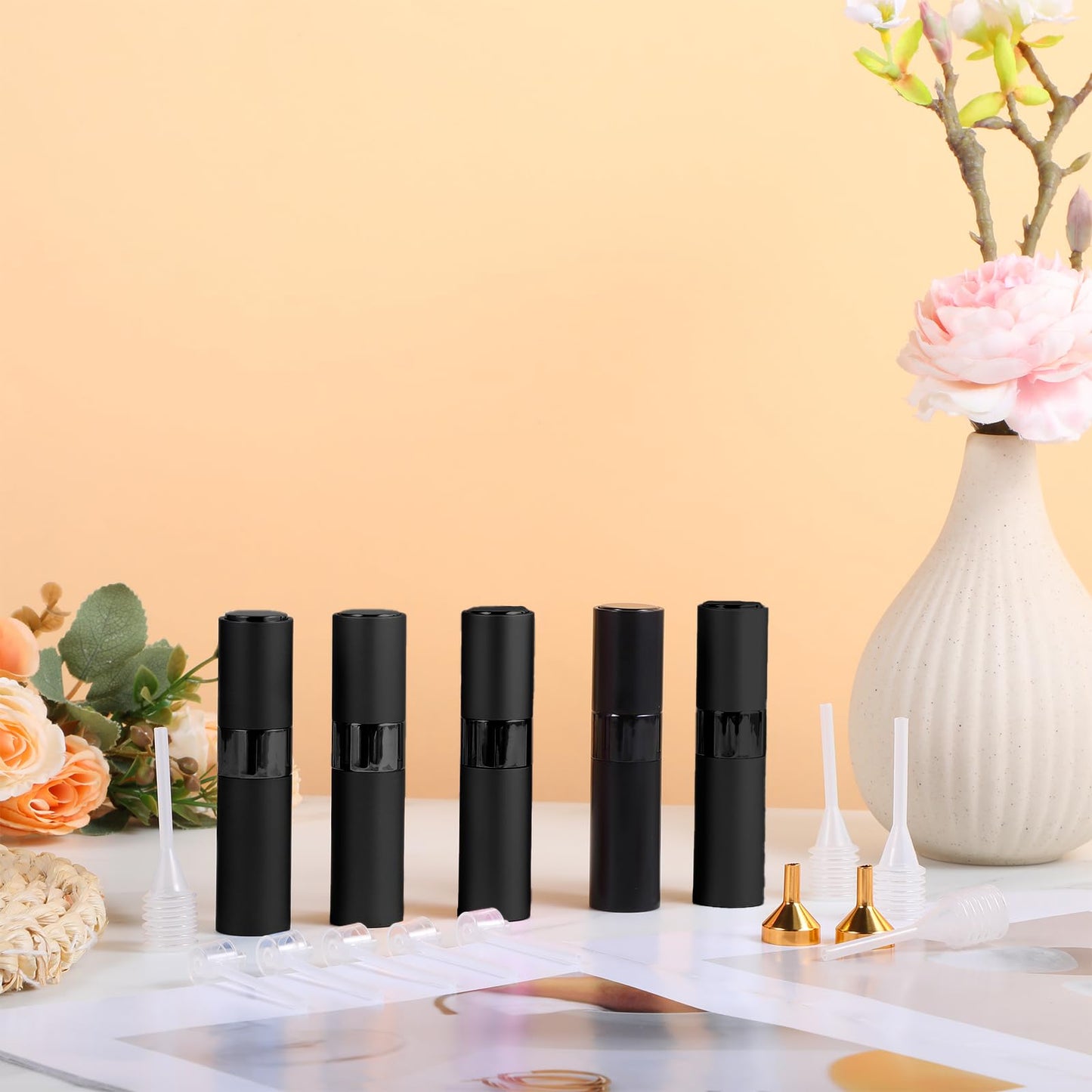 Dimeho 8ML Atomizer Perfume Spray Bottle 20 PCS Refillable Empty Small Cologne Dispenser Mini Travel Portable Sprayer for Women Men Travel
