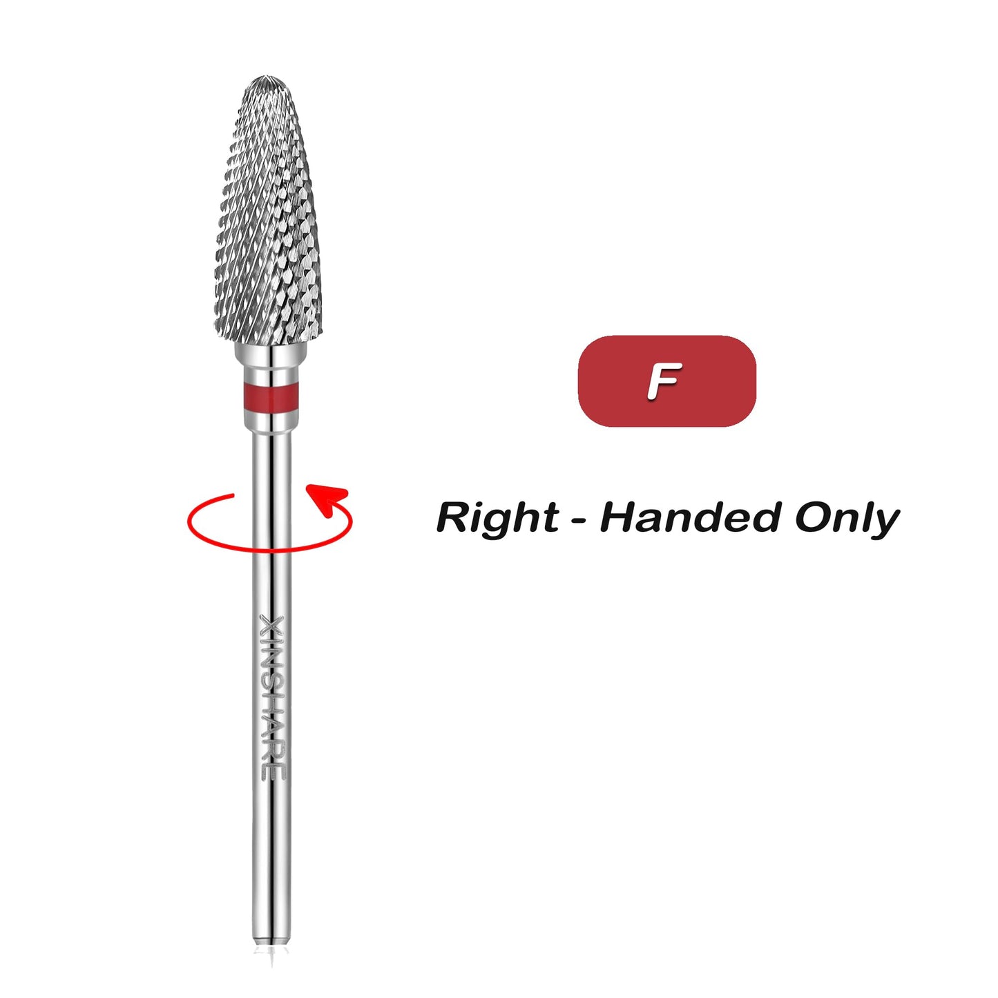 Xinshare Nail Drill Bits 3/32" Carbide Professional Safety Tungsten Nail File Cone Drill Bit for Acrylic Nail Gel Cuticle cleaner Manicure Pedicure Nail Polishing, Beginner Salon,Fine