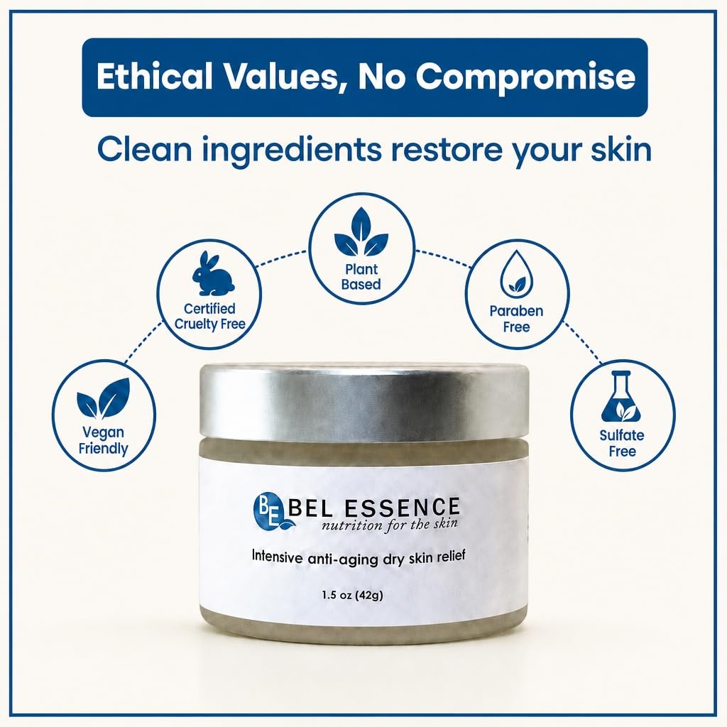 Bel Essence Anti-Aging Face Moisturizer - Natural Face Cream for Dry Skin