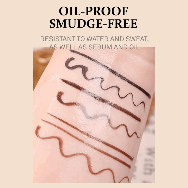 COSNORI Superproof Brush Eyeliner 02 Black Brown - 24h Pen Eyeliner – Super Slim Lasting Liquid Eye Liner - Smudge, Budge Resistant Wear – Allergen Free - 0.02 fl.oz.