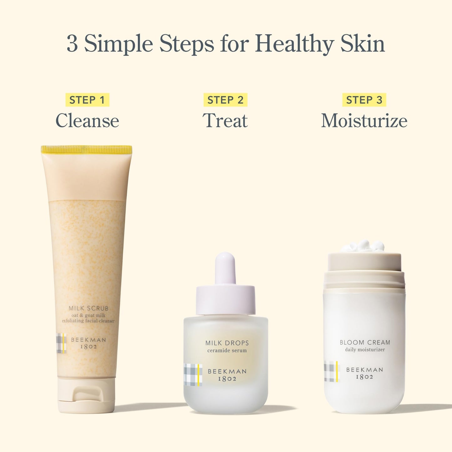 Beekman 1802 Milk Drops Ceramide Face Serum – Hydrating Barrier Serum with Goat Milk, Ceramides, Squalane & Hyaluronic Acid – Lightweight, Fragrance Free – For Oily & Acne-Prone Skin – 1 fl oz