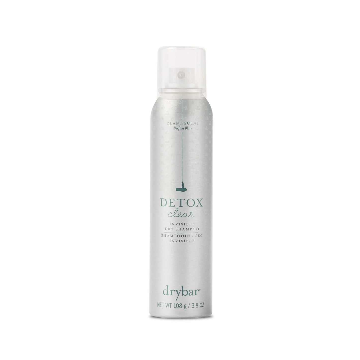 Drybar Detox Clear Invisible Dry Shampoo Spray, Absorbs Light Oils, Leaves Hair Feeling Clean & Refreshed with Soft Sheer Finish, For All Hair Types, Blanc Scent, 3.8 Oz