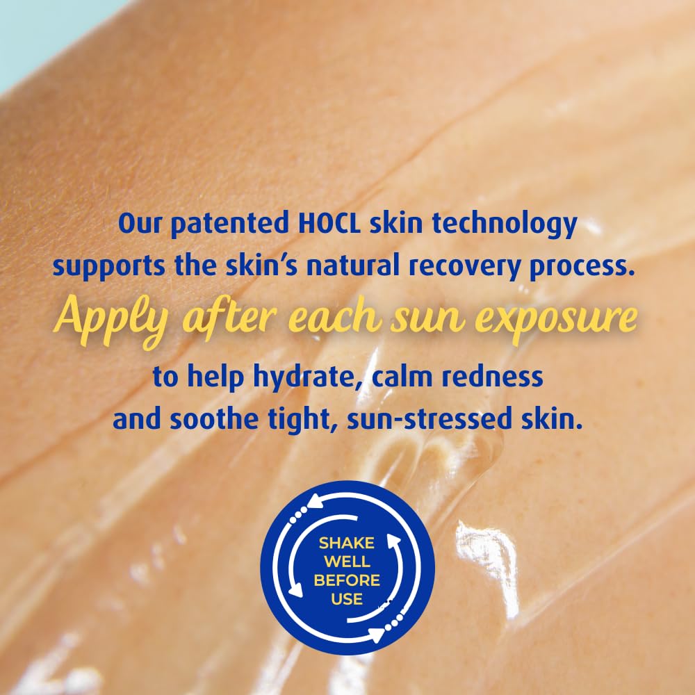 Solarcaine Advanced Cooling Hydrogel with Hypochlorous Acid, 6 oz Gel – Cooling After-Sun & Burn Gel | Soothes Discomfort, Itch & Redness – Sting-Free, Alcohol-Free, For Body & Face