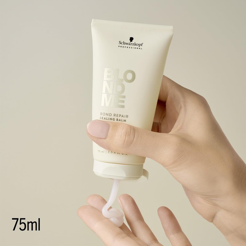 BlondMe Bond Repair Sealing Balm for Blonde Hair, 2.5 Fl Oz | Tame Split Ends & Reduce Frizz | Heat Protection | For Shiny, Smooth Blonde, Lightened, & Grey Hair