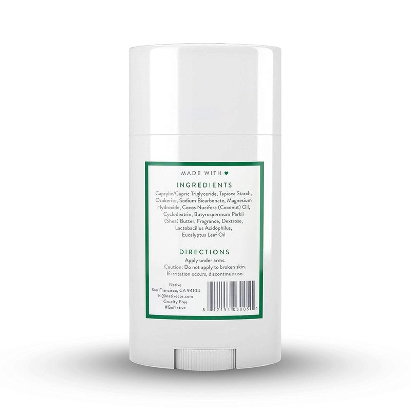 Natural Deodorant - Aluminum-Free Formula with Baking Soda, Probiotics & Coconut Oil | Eucalyptus & Mint & Charcoal - Pack of 2
