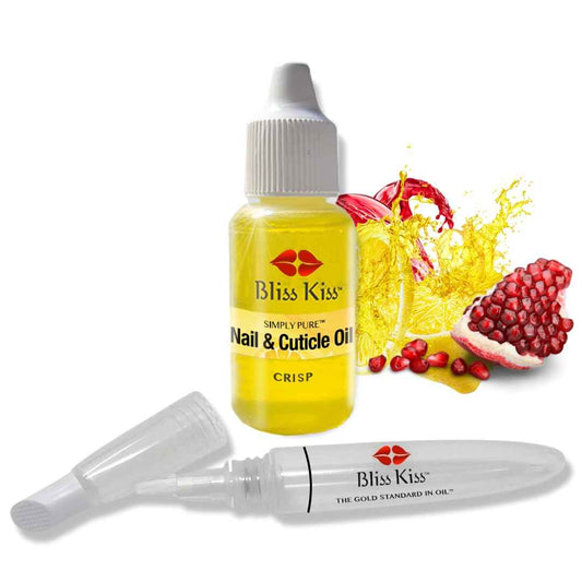 Bliss Kiss Refillable Nail Oil Pen & Simply Pure Cuticle Oil Bundle - 15ml