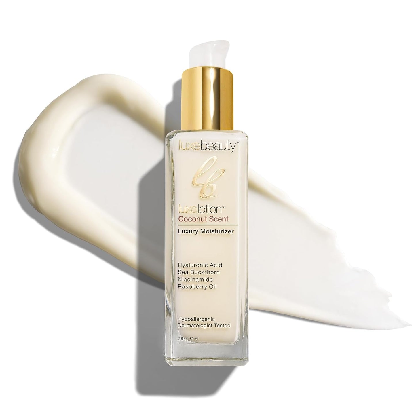 Hyaluronic Acid Moisturizer - Non-Greasy Coconut-Scented Lotion | Organic Anti-Aging Facial Cream