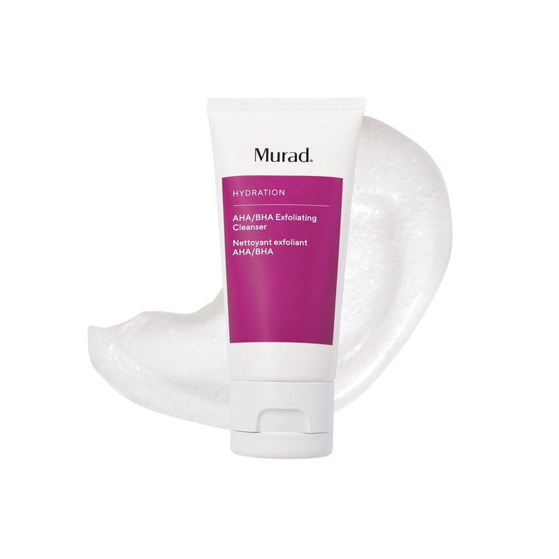Murad AHA/BHA Exfoliating Cleanser - Triple-Action Exfoliator with Salicylic, Lactic & Glycolic Acids | Creamy Face Wash for Smoother Skin