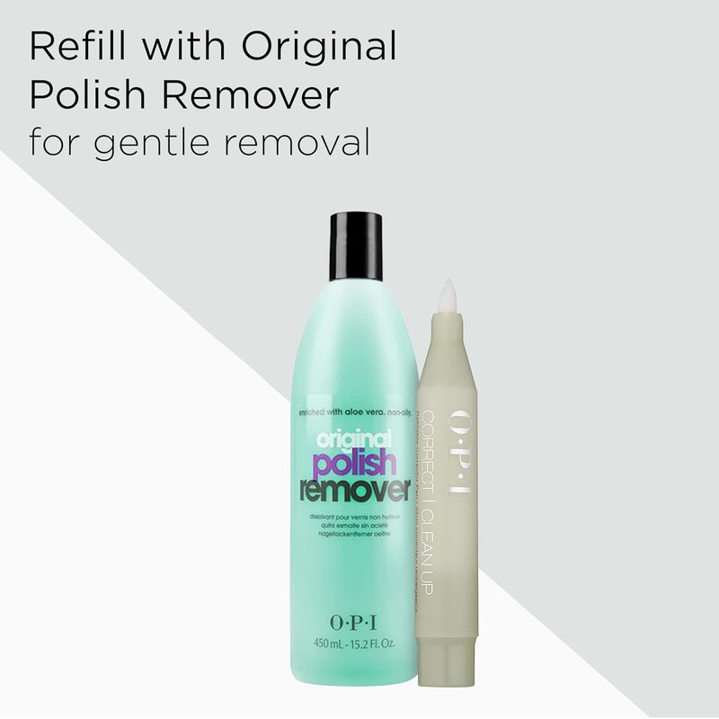 OPI Nail Polish Remover Corrector Pen - Refillable & Gentle Formula | Includes Replacement Tip - 0.13 fl oz