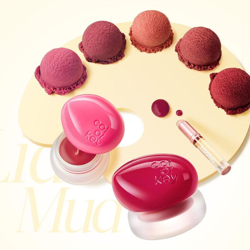 COLORKEY Bouncy Multi-Purpose Mud, Lip Tint, cheek, Moist Fit Without Stickiness, non-sticky, Creamy Soft Texture,Smudge-Proof (Q05-Ancora time, 4.5g)