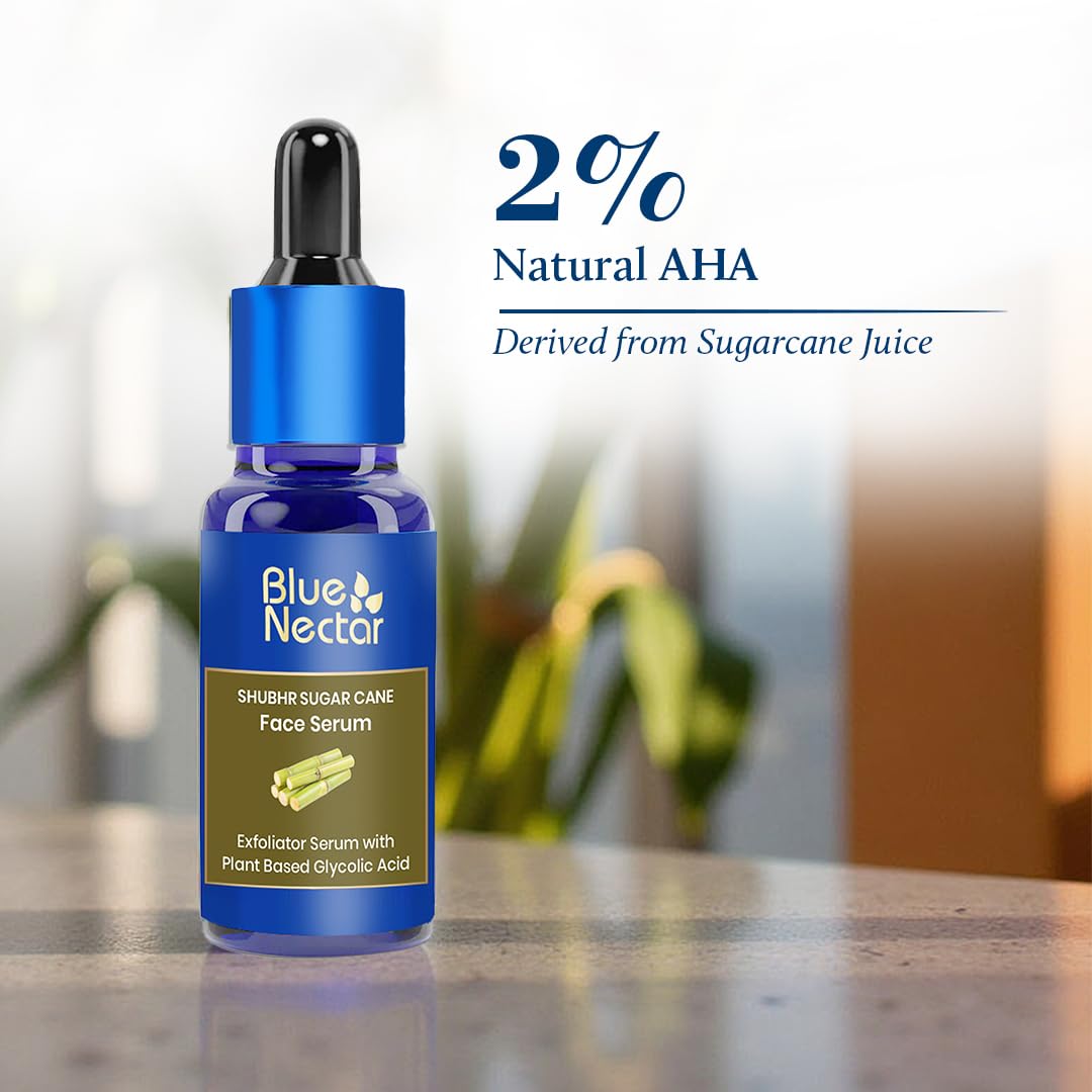 AHA Exfoliating Face Serum - Plant-Based Glycolic Acid for Deep Exfoliation | 1 Fl Oz, 14 Herbal Ingredients