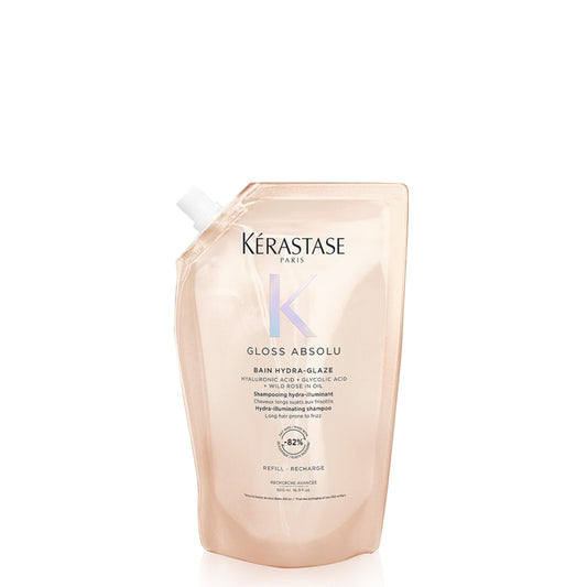 Kerastase Gloss Absolu High-Shine Anti-Frizz Shampoo - Cleanses & Reveals Ultimate Shine, For Glossy & Bouncy Hair, 16.9 Fl Oz