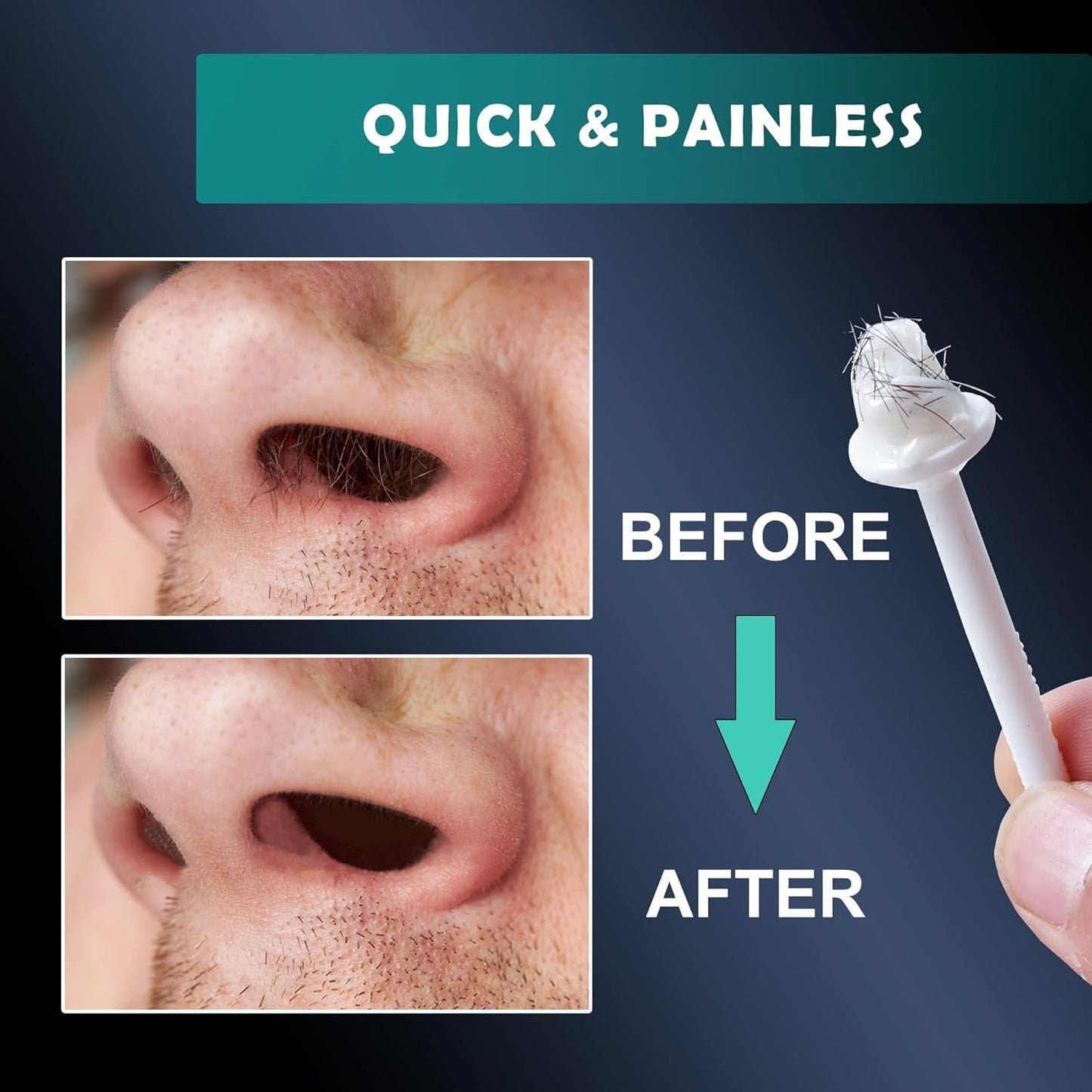 Nose Wax Kit - 500 Pcs Wax Sticks for Nostril Cleaning & Hair Removal | Ideal for Men & Women