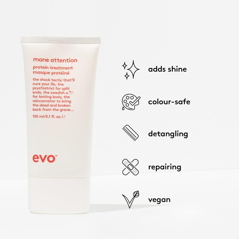 EVO Mane Attention Protein Treatment for Color-Treated Hair - Strengthens & Moisturizes Weak Locks