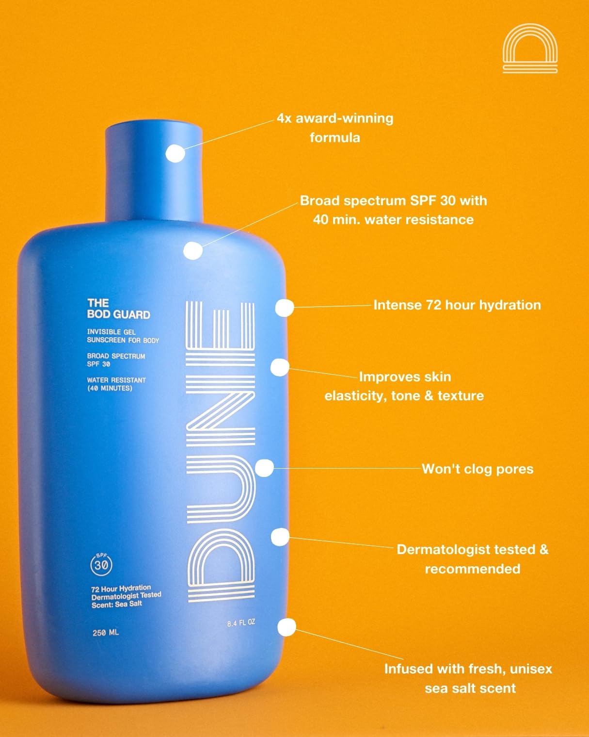 DUNE Suncare Mug Guard + Bod Guard Duo Sunscreen SPF 30 Set for UVA/UVB Broad Spectrum Face and Body Sunscreen, 2 Bottles