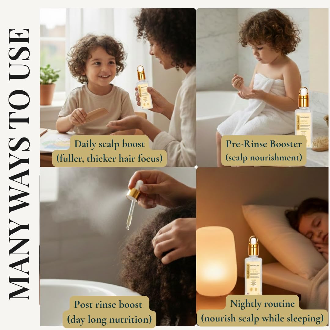Kids & Baby Hair Growth Oil - High Potency Scalp Treatment with 26 Cold-Pressed Botanicals | For All Hair Types