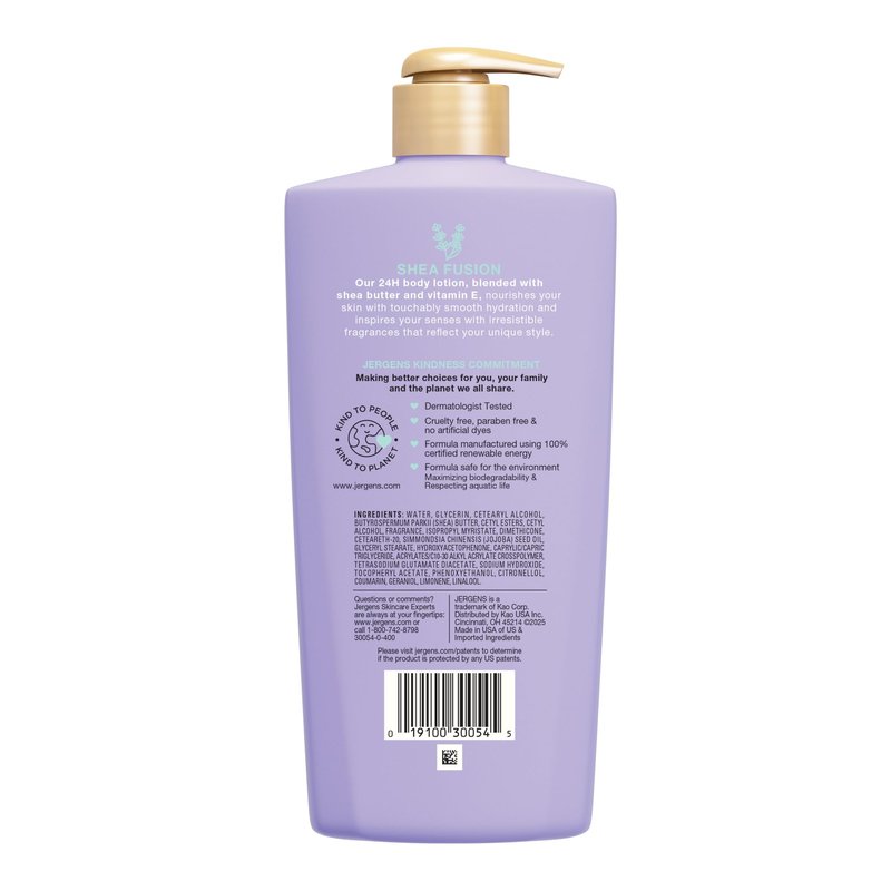 Jergens Shea Fusion Lavender Dreams Body Lotion, Scented Lotion, Moisturizer with Shea Butter and Vitamin E, 14 Fl Oz