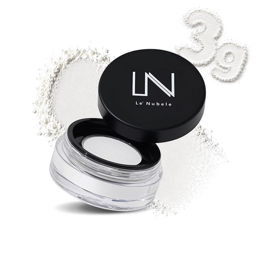 Le' Nubele Azulene Face Cover Fixing Powder Mini Size for Oily Sensitive Skin | Azulene + Talc Free | Blurring Setting Powder, Translucent Face Powder, Setting Powder Makeup, Korean Makeup | 3g•0.10oz