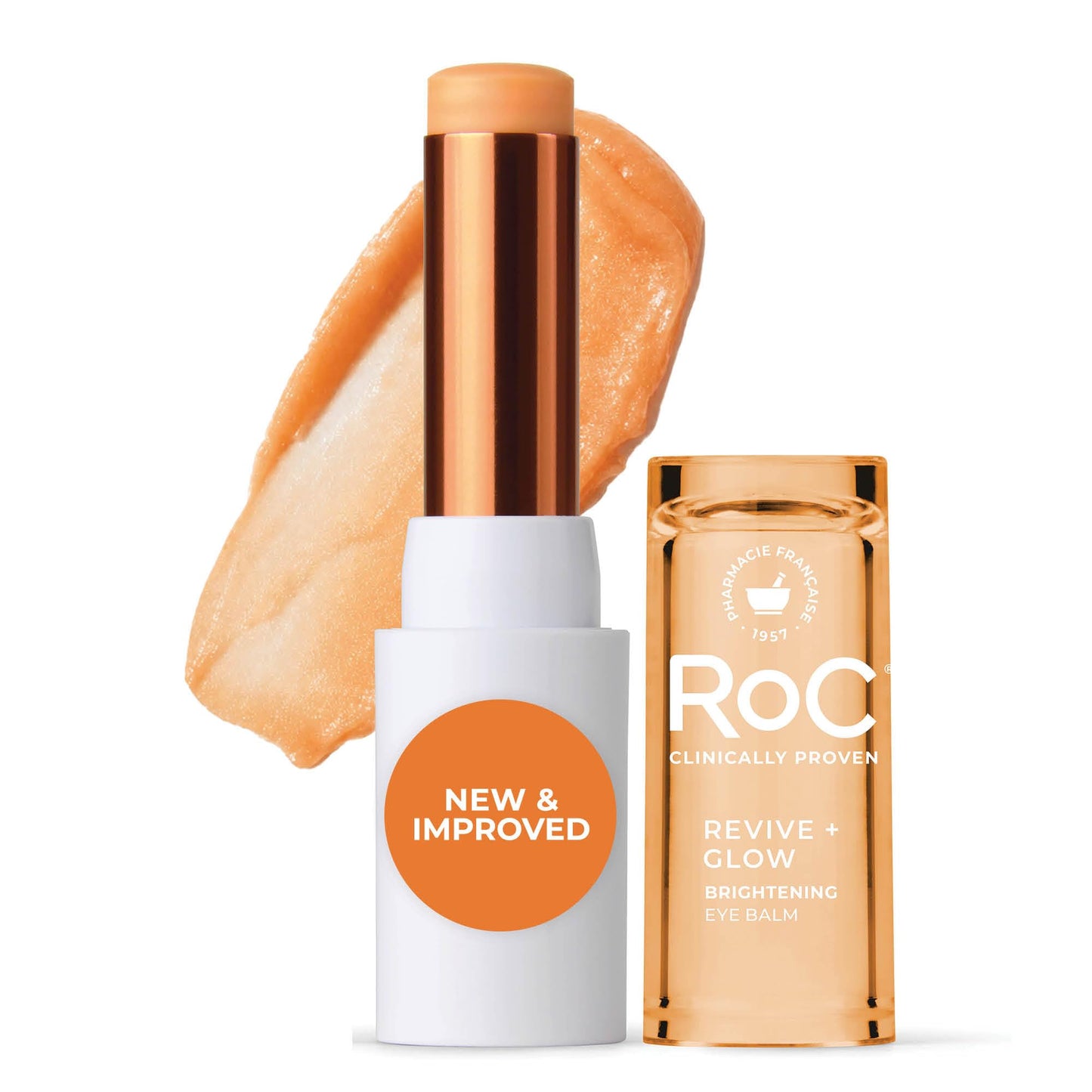RoC Multi Correxion Revive + Glow Eye Balm with Vitamin C (0.14 oz) + Retinol Eye Cream Packette (Packaging May Vary)