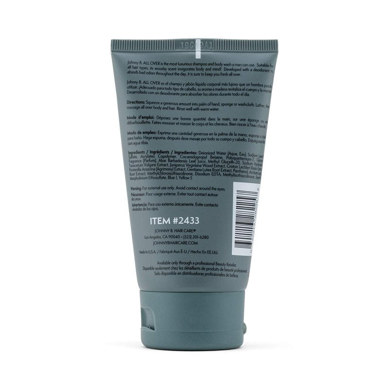 JOHNNY B. Professional All Over Hair Shampoo and Body Wash 16 oz.