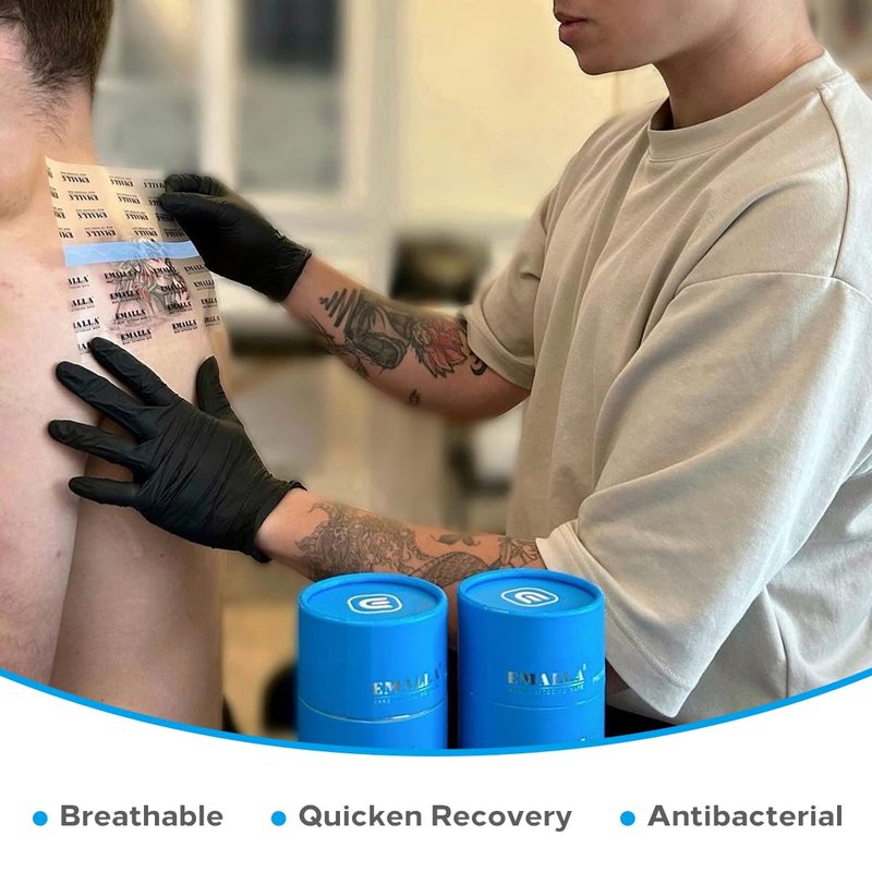 Tattoo Aftercare Bandage Roll, 6"x 11 Yard Tattoo Protection Film 0.02MM Matte Waterproof Bandage Second Skin Tape for Healing Tattoo Film Tattoo Supplies (6 in x 11 yd Roll)